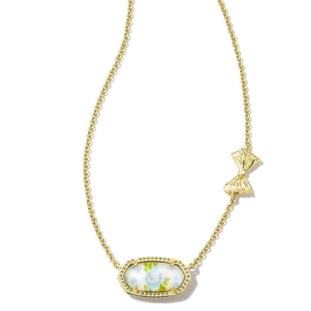 Kendra Scott x LoveShackFancy Elisa in Blue Romance Blooming Heirloom Illusion